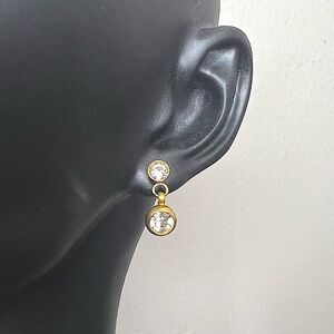 Bezel 18k Gold Earrings